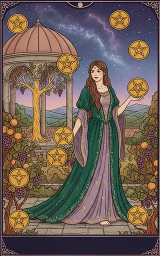 Nine of Pentacles 星币九